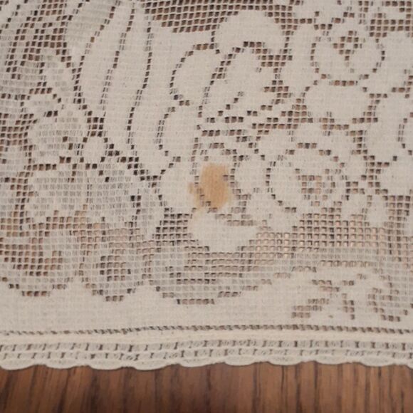 Vintage white lace 39" X 13" table runner - Picture 6 of 7